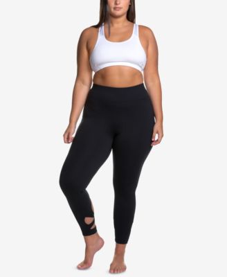 Soffe Curves Plus Size Wraparound-Hem Performance Leggings