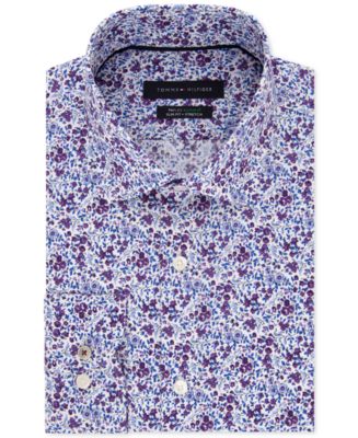 Tommy Hilfiger Men's Slim-Fit TH Flex Non-Iron Supima Stretch Floral ...