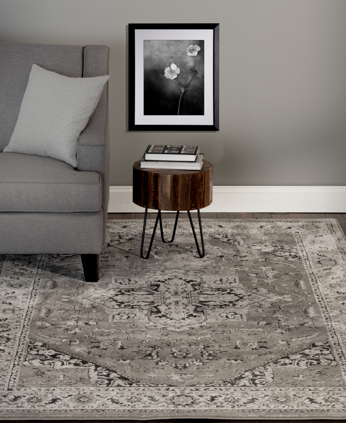 Km Home Largo Heriz 5'3" X 7'7" Area Rug In Ivory,cream