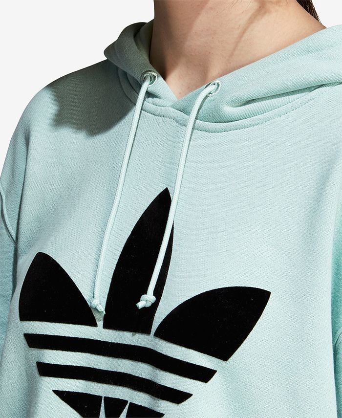 adidas Cotton Relaxed Logo Hoodie & Reviews - Tops - Women - Macy's