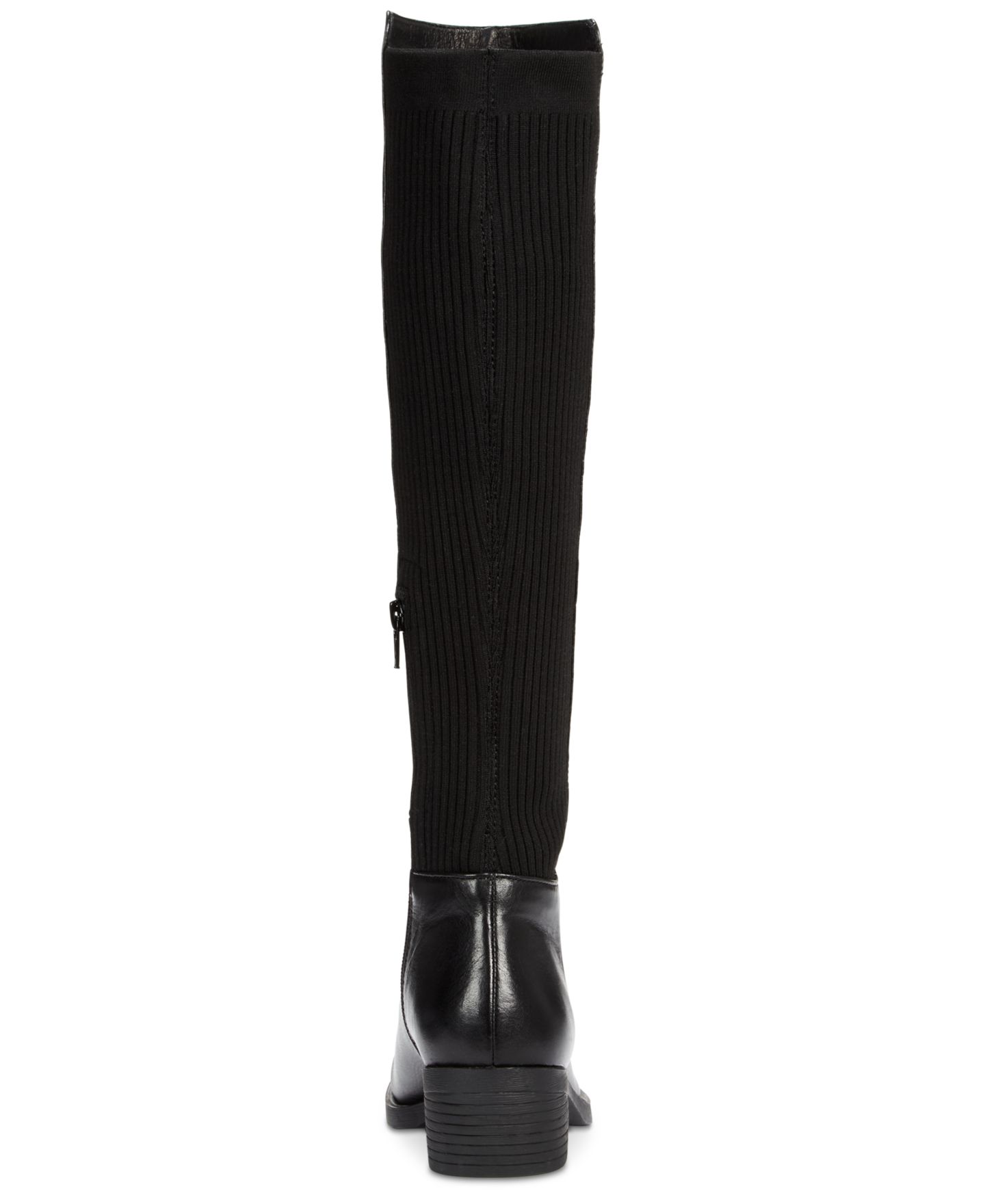 Женские ботинки Kenneth Cole New York Levon Tall Shaft Knee High Riding, цвет: Чёрный кожаный — фото 3