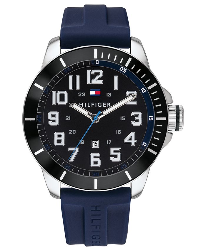 Tommy Men's Silicone Strap Watch 46mm, Created for Macy's Reviews - Macy's