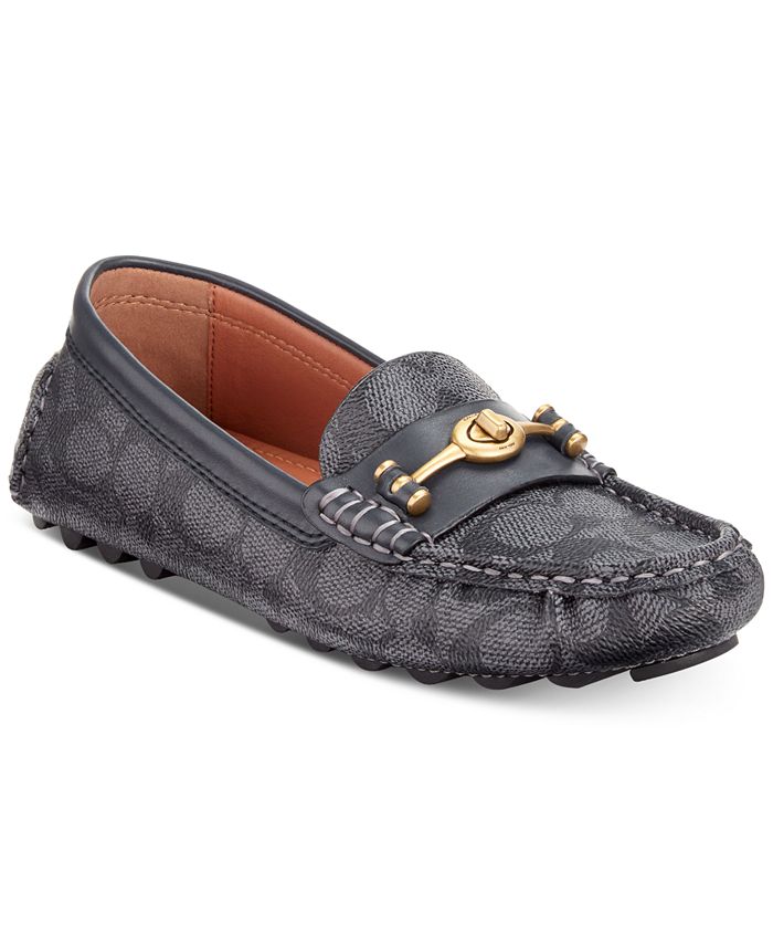 Coach crosby driver hot sale turnlock flats