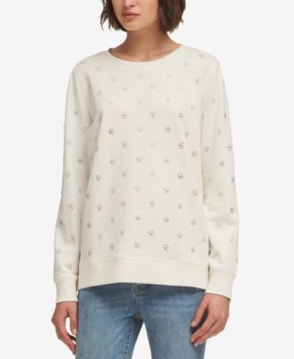DKNY - Rhinestone-Embellished Sweatshirt