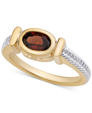 Sapphire Two-Tone Ring (9/10 ct tw) in 14k Gold-Plated Sterling Silver (Also in Rhodolite Garnet Emerald Blue Topaz Peridot & Ruby)
