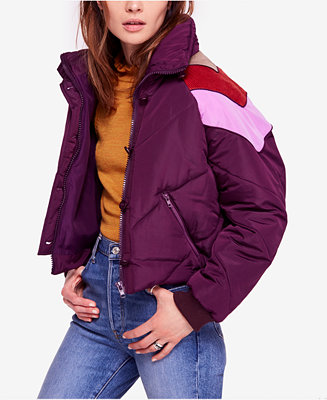 Free People Heidi Chevron Ski Puffer Jacket - Macy's