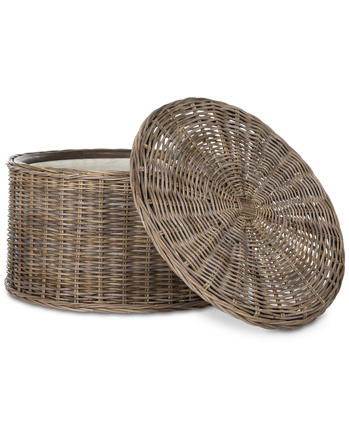 Furniture Jesse Wicker Storage Coffee Table, Quick Ship Macy's