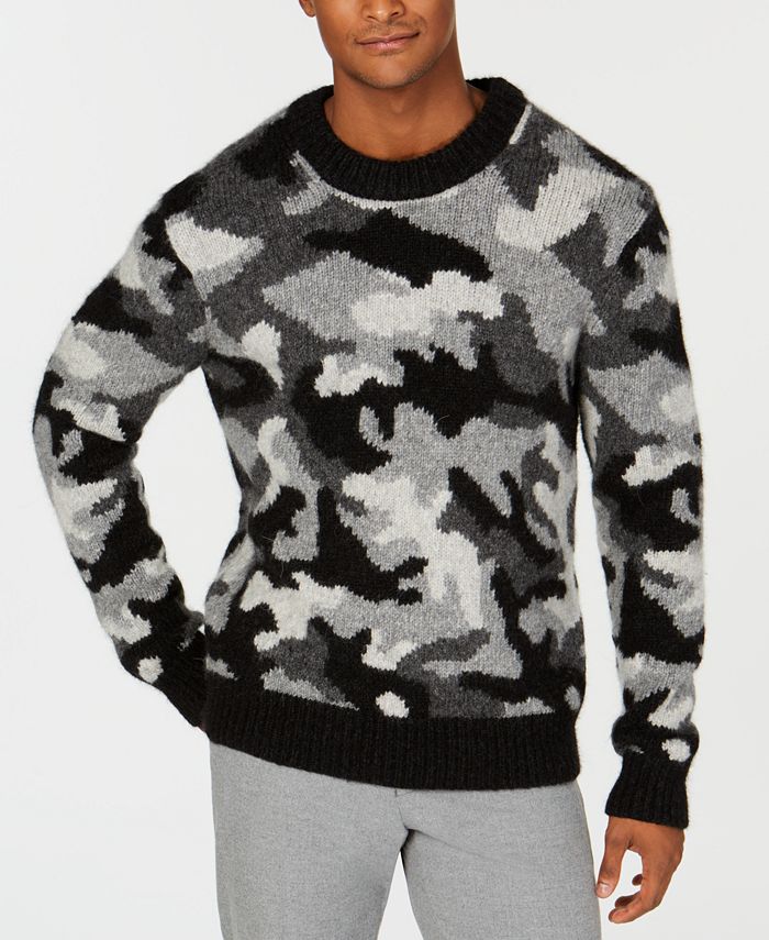 Michael Kors Men's Regular-Fit Chunky-Knit Camouflage Sweater & Reviews -  Sweaters - Men - Macy's