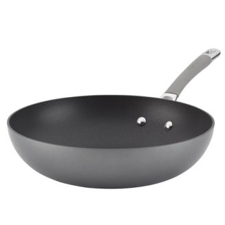 Circulon Elementum Hard-Anodized Nonstick Deep Frying Pan with Lid, 12-Inch,  Gray 