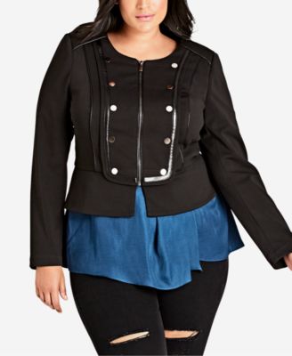 CITY CHIC - Trendy Plus Size Studded Jacket