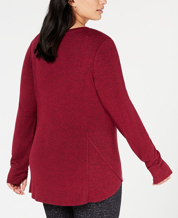 Cuddl Duds Plus Size Soft-Knit Long-Sleeve Top - Macy's