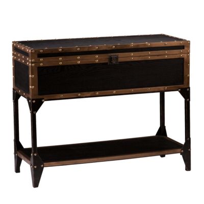 Southern Enterprises - Drifton Travel Trunk Console Table, Quick Ship
