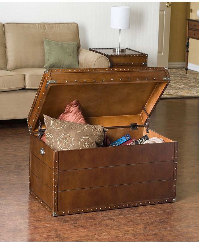 Southern Enterprises - Steamer Trunk Cocktail Table, Quick Ship