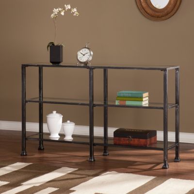 Metal/Glass 3-Tier Console Table