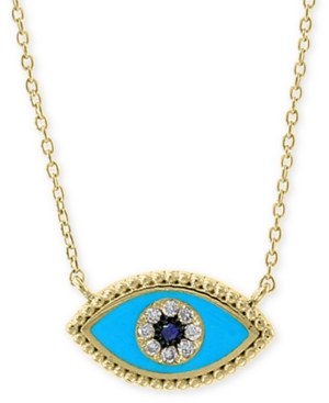 image of Effy Sapphire & Diamond Accent Evil Eye 18