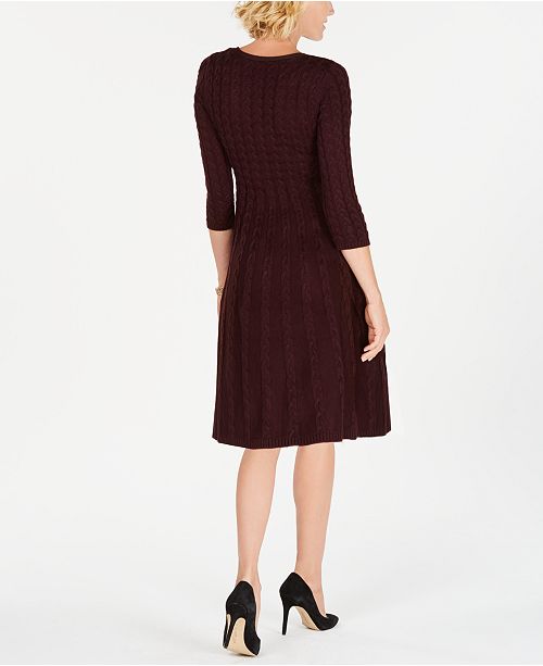 Jessica Howard Petite CableKnit Sweater Dress Dresses Petites Macy's