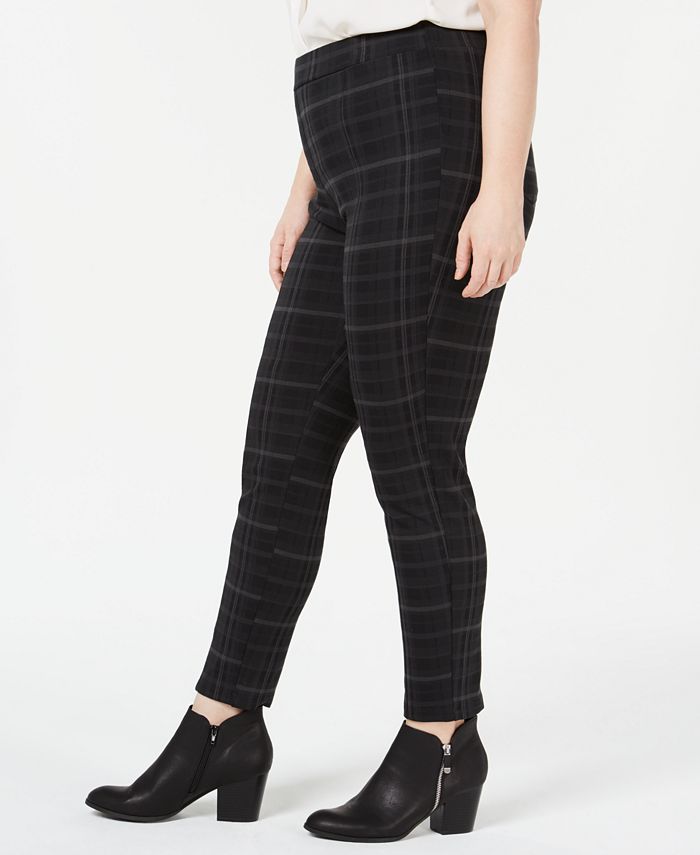 Style & Co Plus Size Printed Seam-Front Leggings, Created for Macy's ...