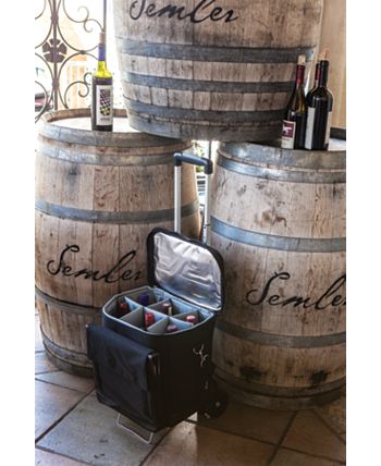 Oniva - Cellar 6-Bottle Wine Carrier & Cooler Tote with Trolley