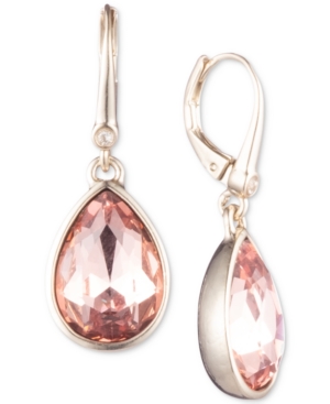 image of Dkny Stone Teardrop Lever Back Earrings, Created for Macy-s