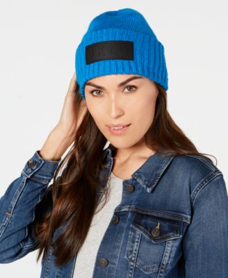 DKNY - Puff-Patch Ribbed Beanie