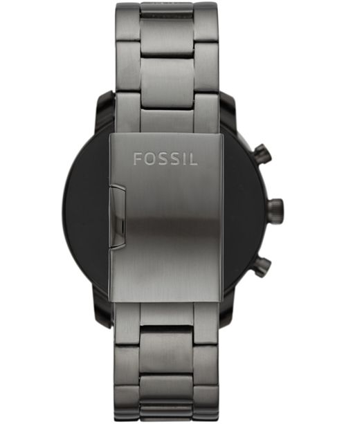 Fossil New Q Men's Explorist Gen 4 HR Smoke Stainless Steel Bracelet Touchscreen Smart Watch