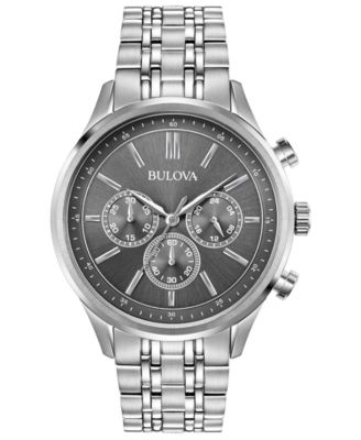 Bulova - Men's Stainless Steel Bracelet Watch 42mm