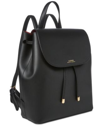 lauren ralph lauren dryden flap leather backpack