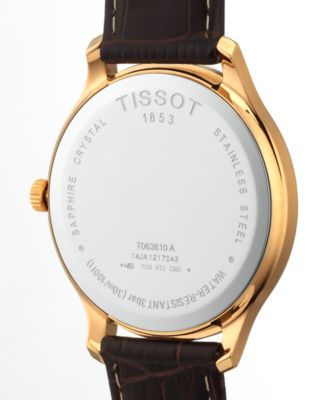 Men's Swiss Tradition Brown Leather Strap Watch 42mm