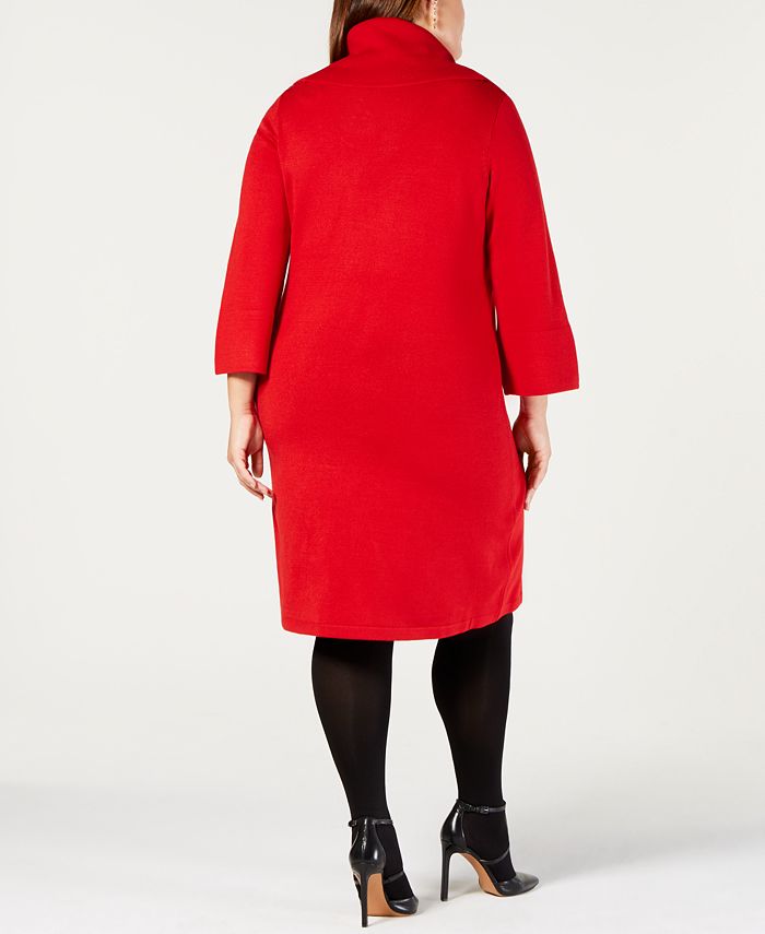 Jessica Howard Plus Size Cowl-Neck Sweater Dress - Macy's