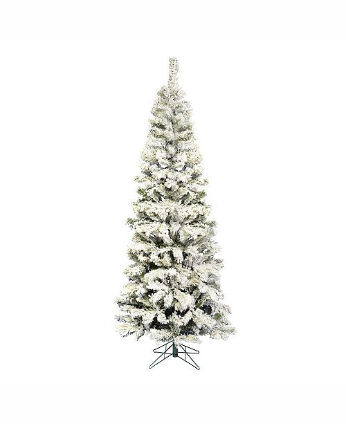 Vickerman 7 5 Flocked Pacific Artificial Christmas Tree Unlit Reviews Home Macy S