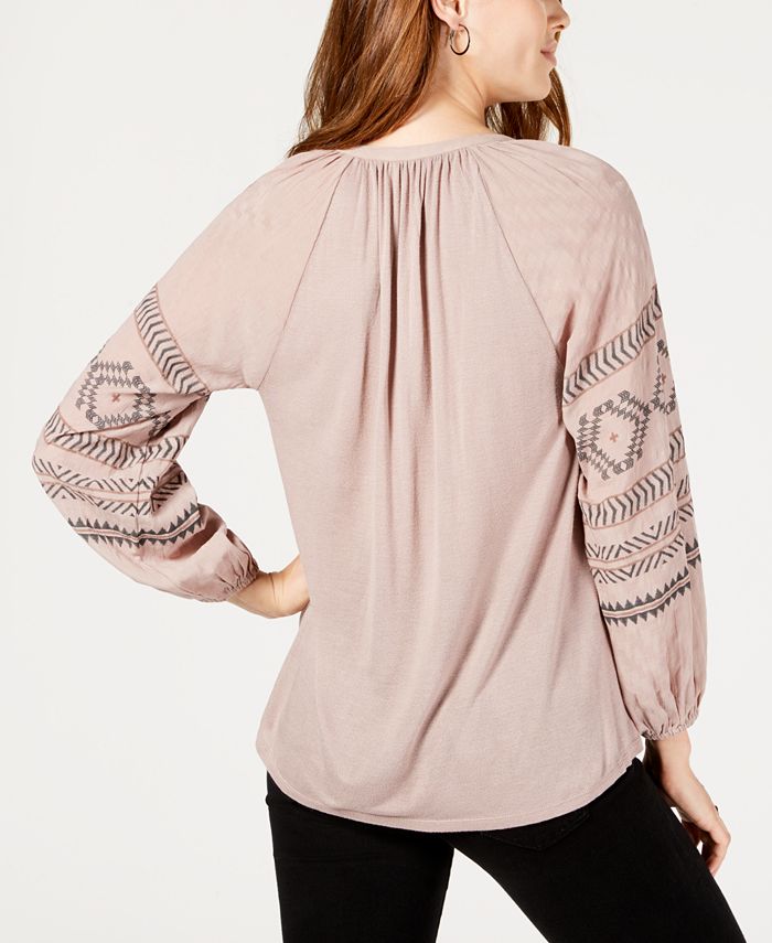 Lucky Brand Embroidered Peasant Top Macy's