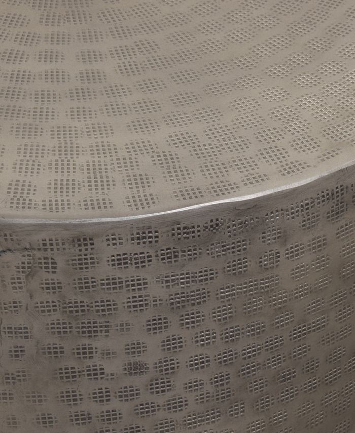 Furniture Nova Metal Drum End Table & Reviews Furniture Macy's