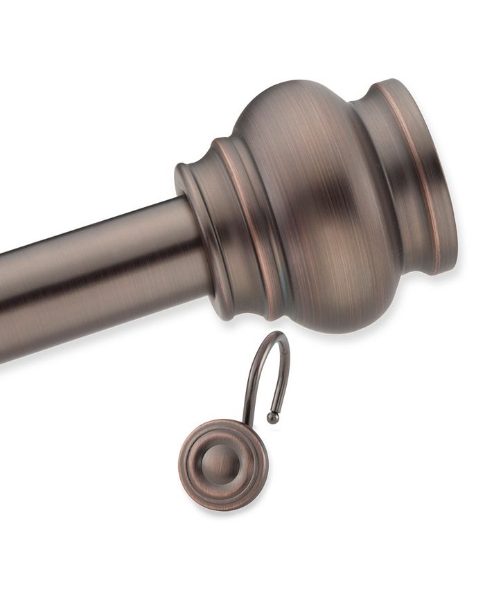 Elegant Home Fashions Circle Decorative Shower Rod and Hooks Set Oil