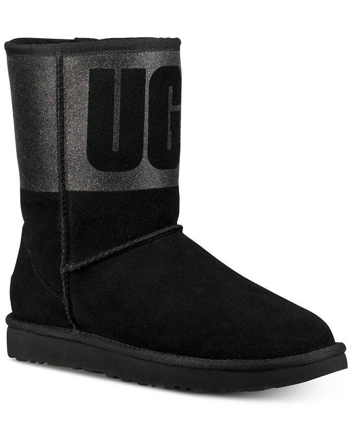 UGG® Women's Classic Short Sparkle Boots - Macy's
