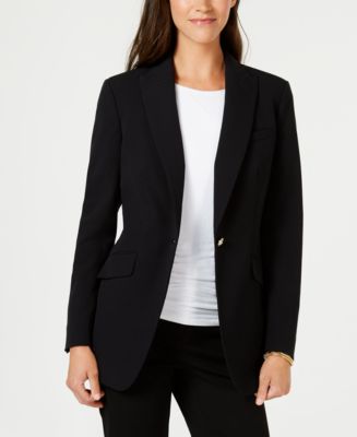 Anne Klein Bi-Stretch One-Button Blazer, Created for Macy's - Macy's