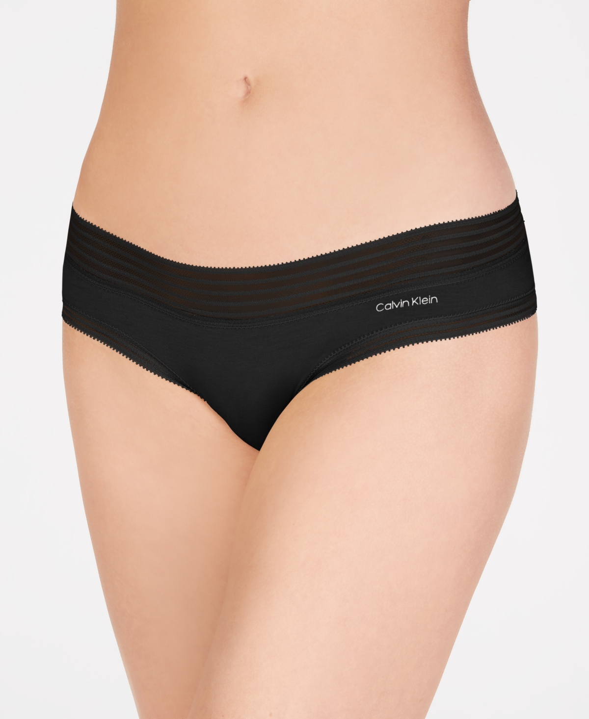 Calvin Klein Striped-Waist Hipster Underwear QD3672 - Macy's