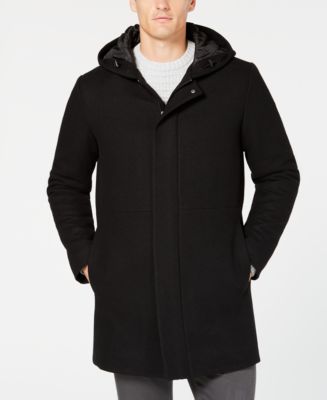 Alfani Men's Classic-Fit Hooded Topcoat, Created for Macy's & Reviews ...