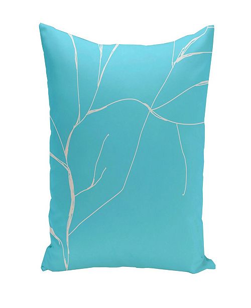 E By Design 16 Inch Turquoise Decorative Floral Throw Pillow