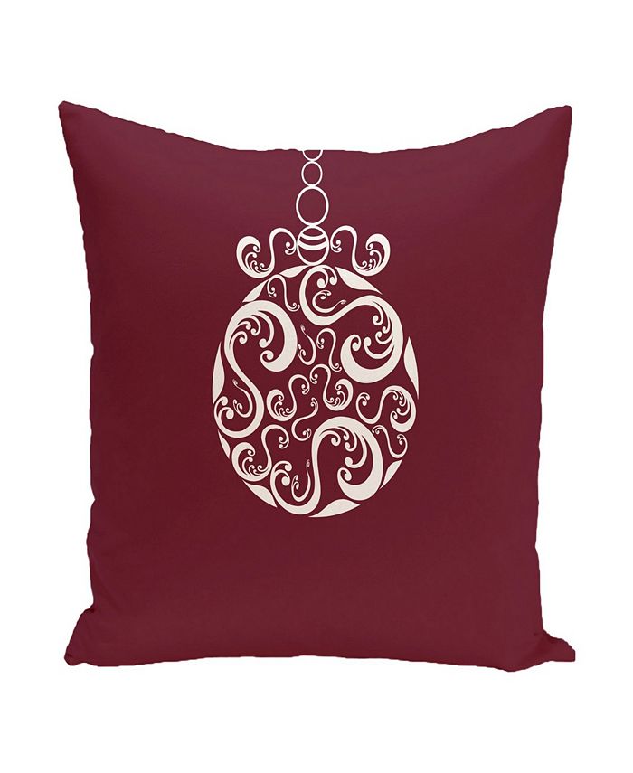 E by Design 16 Inch Maroon Decorative Christmas Throw Pillow Macy's