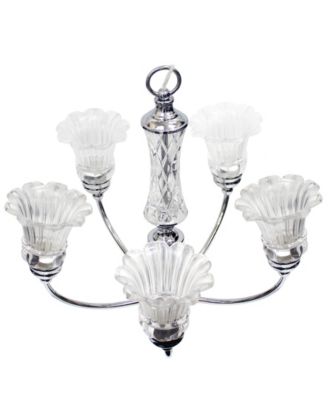 All The Rages - 5 Light Glass Ceiling Glacier Petal Chandelier