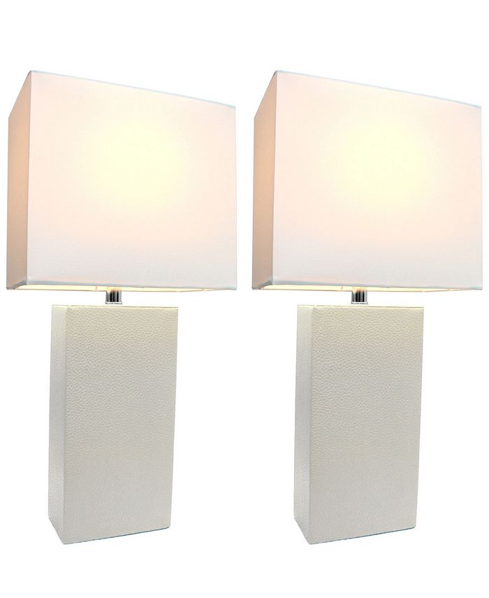 2 Pack Modern Leather Table Lamps, All Modern Table Lamps