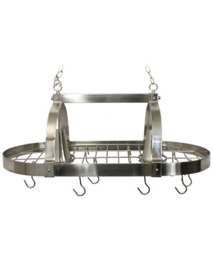 Elegant Designs 2 Light Kitchen Pot Rack with Downlights