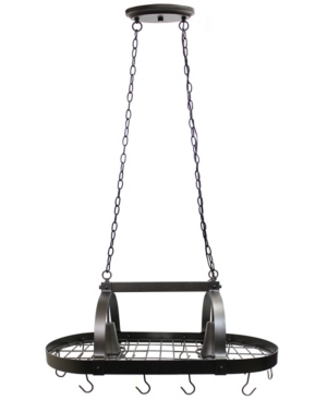 Elegant Designs 2 Light Kitchen Pot Rack with Downlights