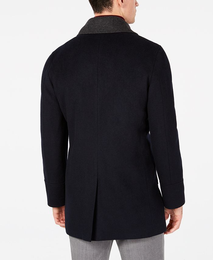 Tallia Men s Slim Fit Navy Solid Peacoat Macy s