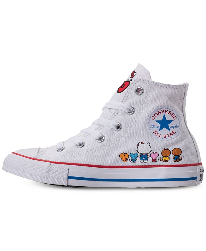 Converse Little Girls' Chuck Taylor High Top Hello Kitty Casual Sneakers from Finish Line Macy's