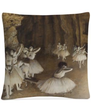 Baldwin Edgar Degas 1874 Ballet Rehersal Decorative Pillow, 16" X 16" In Multi-colored