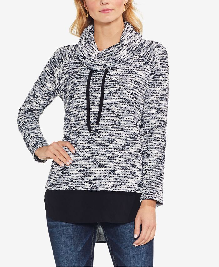Vince Camuto Layered-Look Sweater - Macy's