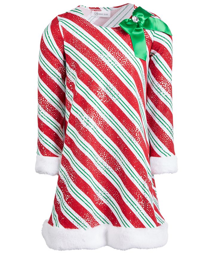 Bonnie jean striped santa dress hotsell