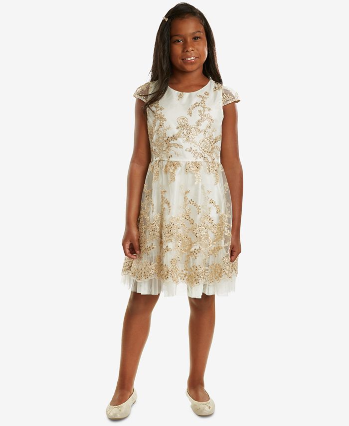 Rare Editions Big Girls Embroidered Party Dress - Macy's