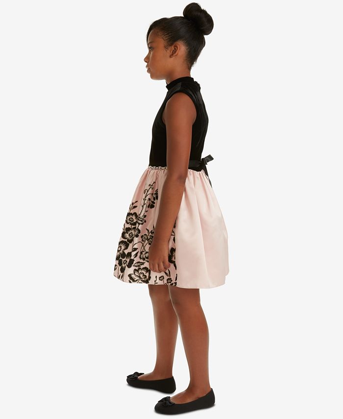 Rare Editions Big Girl's Embellished Metallic & Satin Dress Pink Size 10